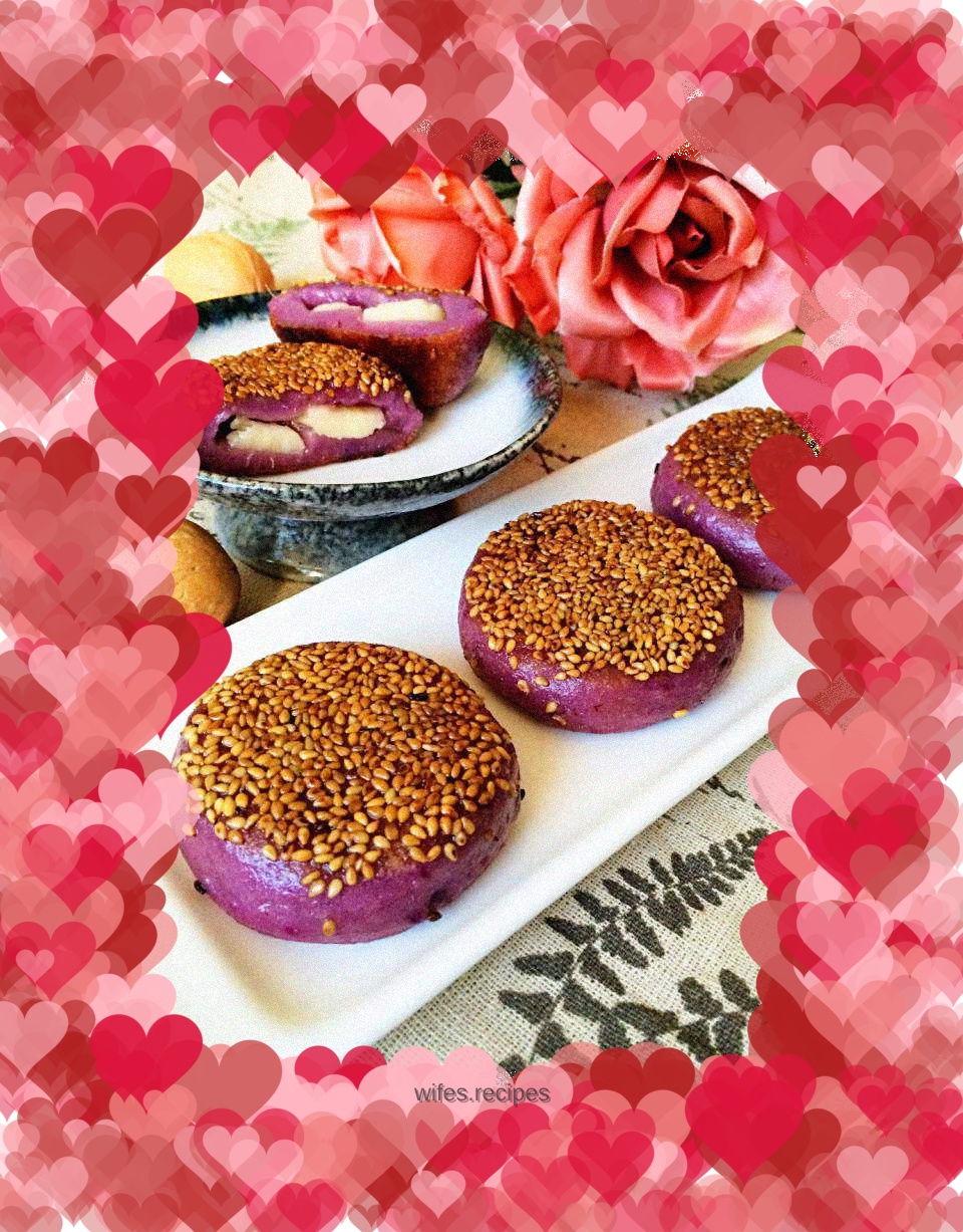 Purple Sweet Potato Banana Pancake