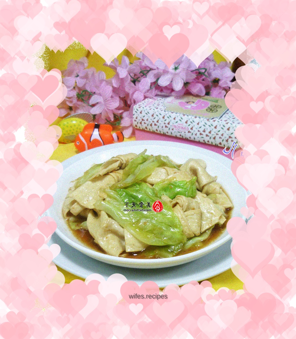 Stir-fried Cabbage with Bean Knots in Shacha Sauce