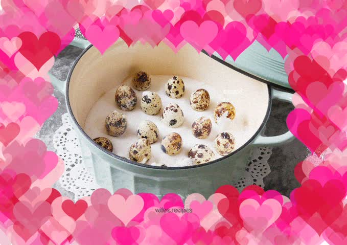 Salt-baked quail eggs