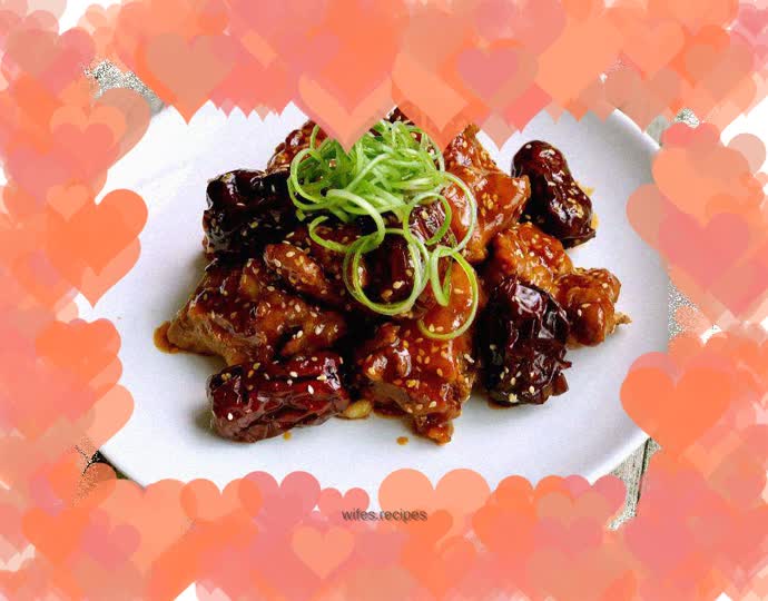 Date-flavored pork ribs