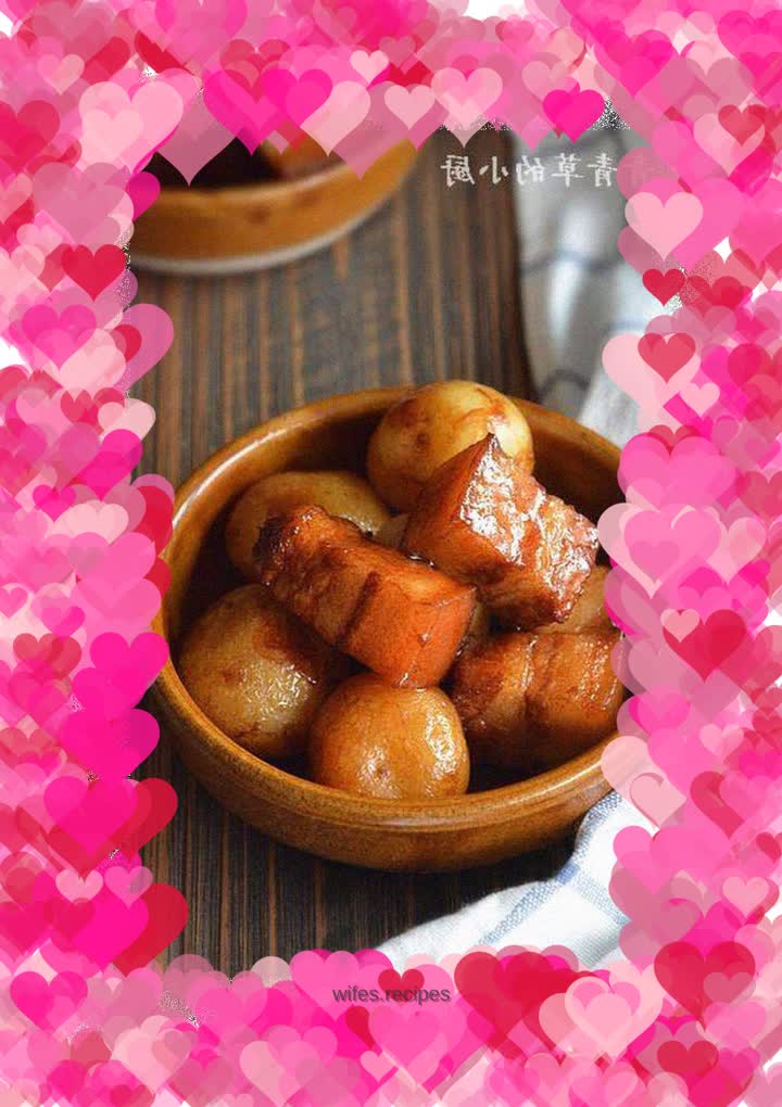 Braised pork with small potatoes