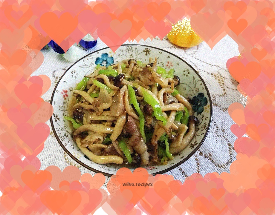 Stir-fried Pork Belly and Fresh Mushrooms