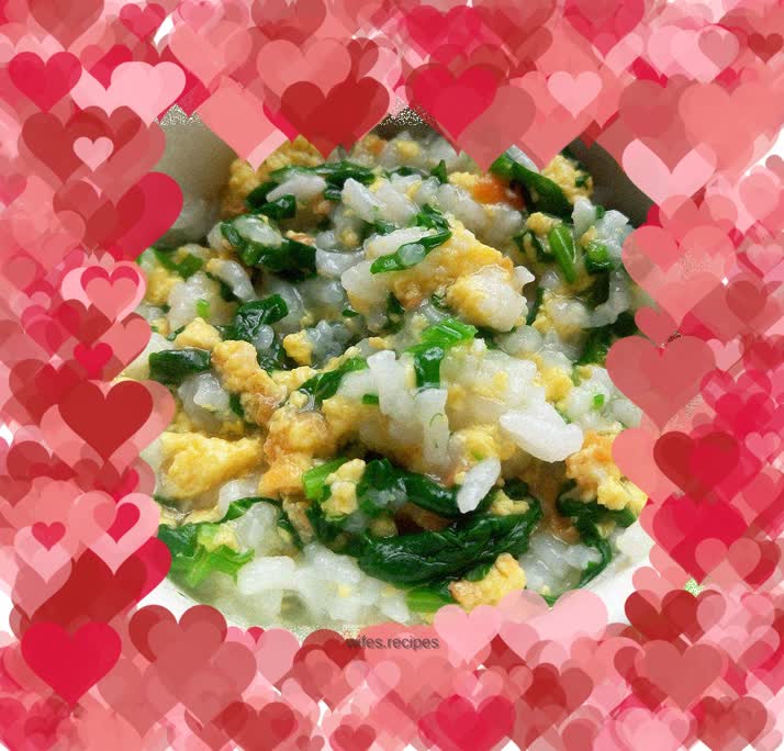 Shrimp, carrot, spinach and egg custard