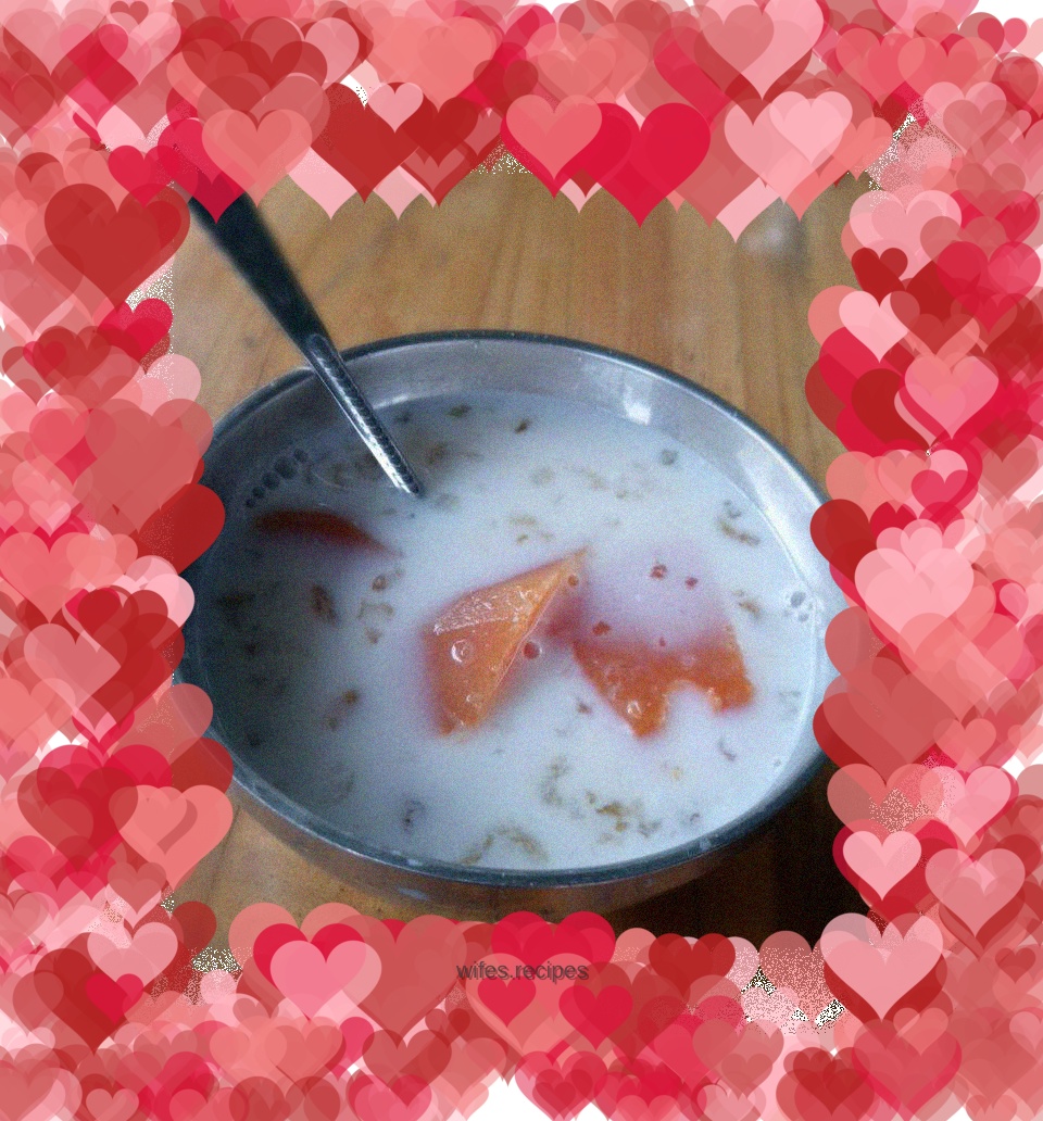 Peach gum papaya milk sugar water