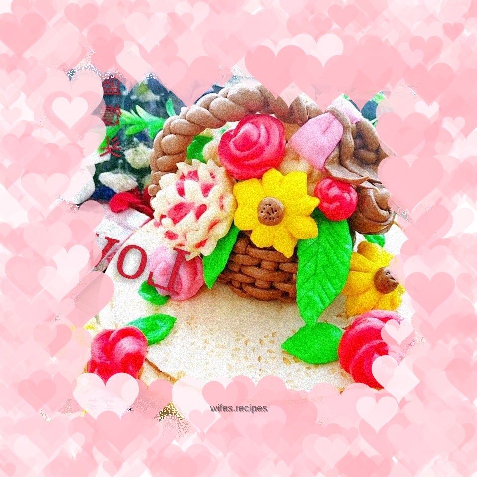 Flower basket steamed buns