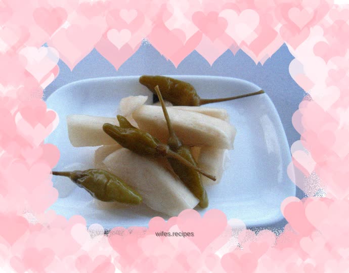Pickled pepper and radish