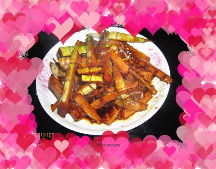 Braised bamboo shoots in oil