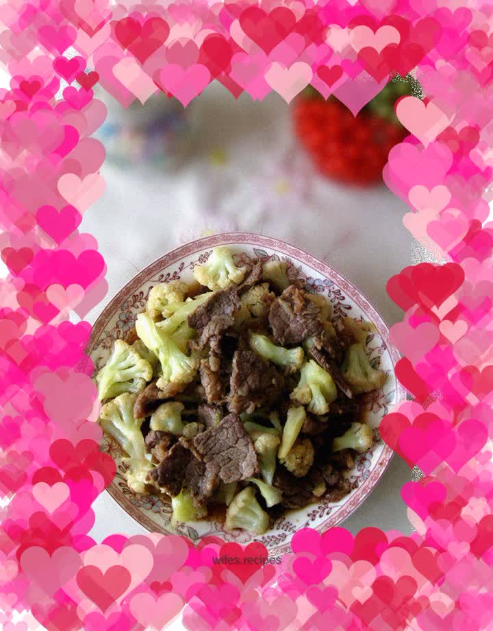 Beef Stir-fried Cauliflower