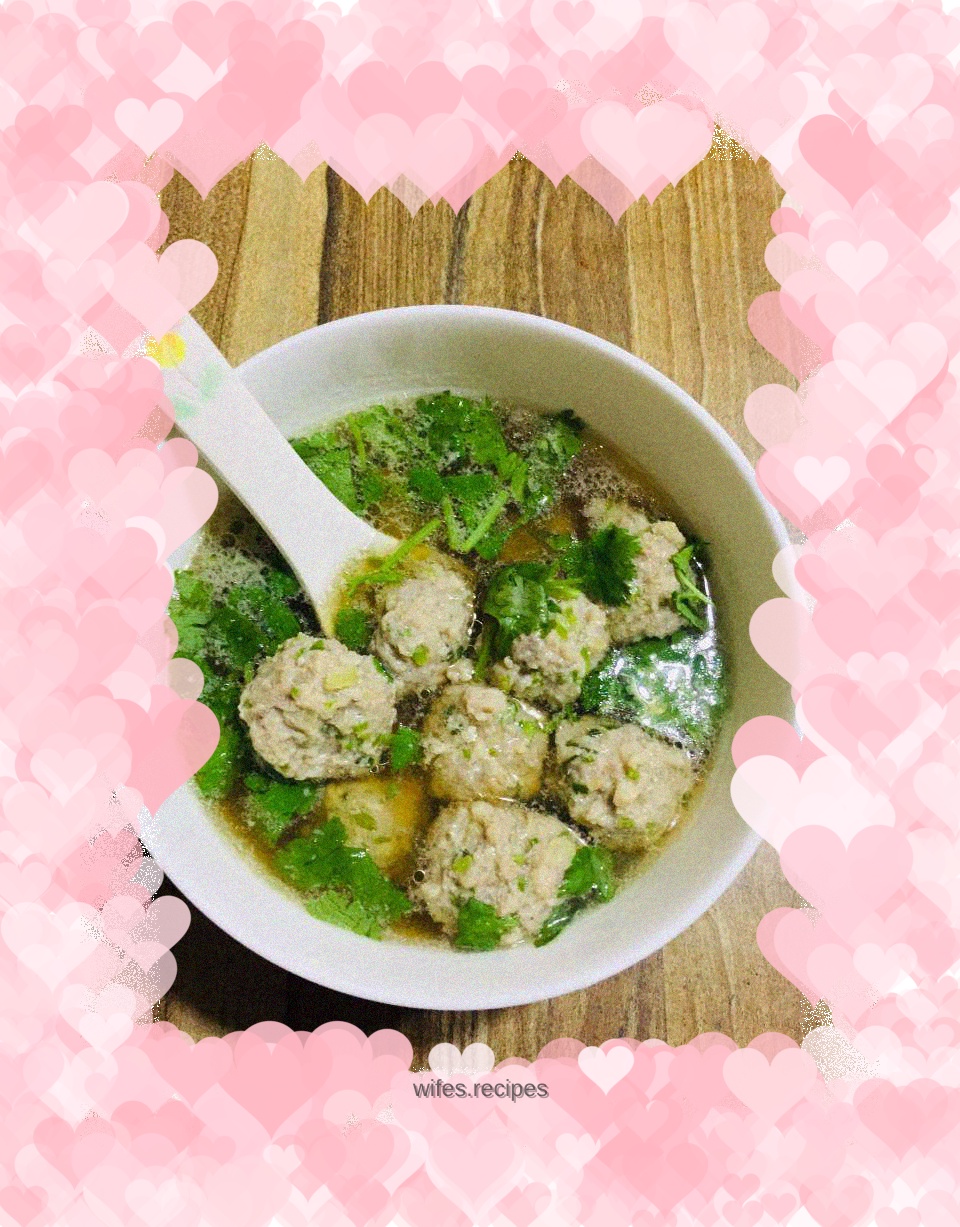 Coriander Meatball Soup