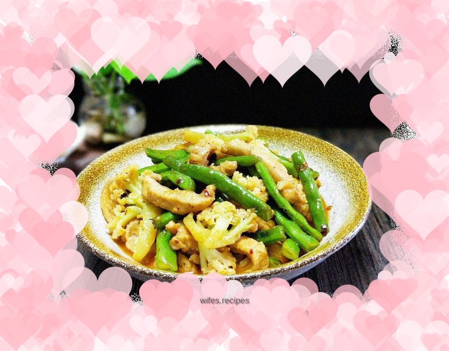 Green beans and braised cauliflower