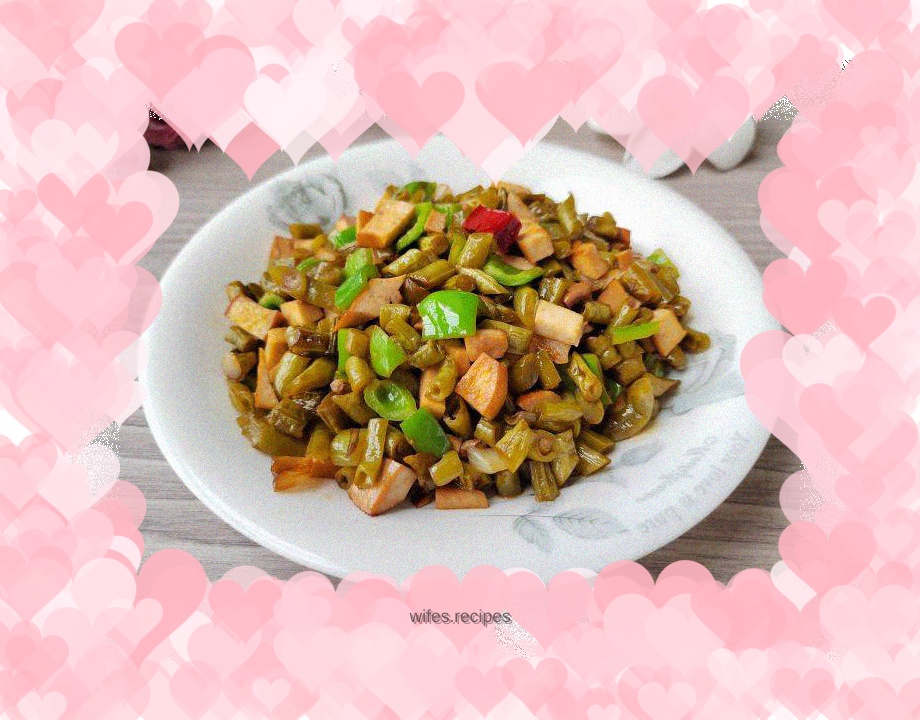 Stir-fried sour beans with dried tofu