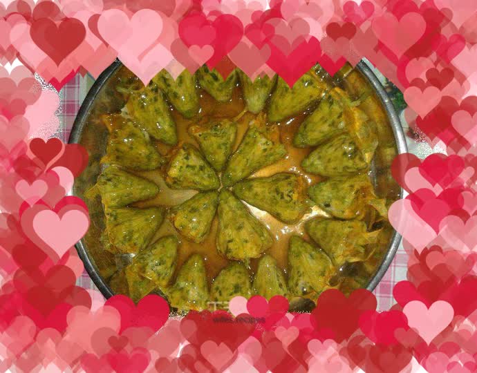 Stuffed pumpkin blossoms