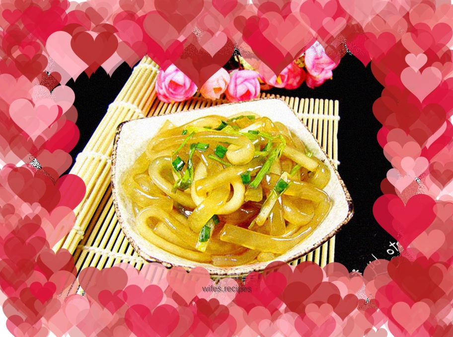 Scallion oil and potato powder