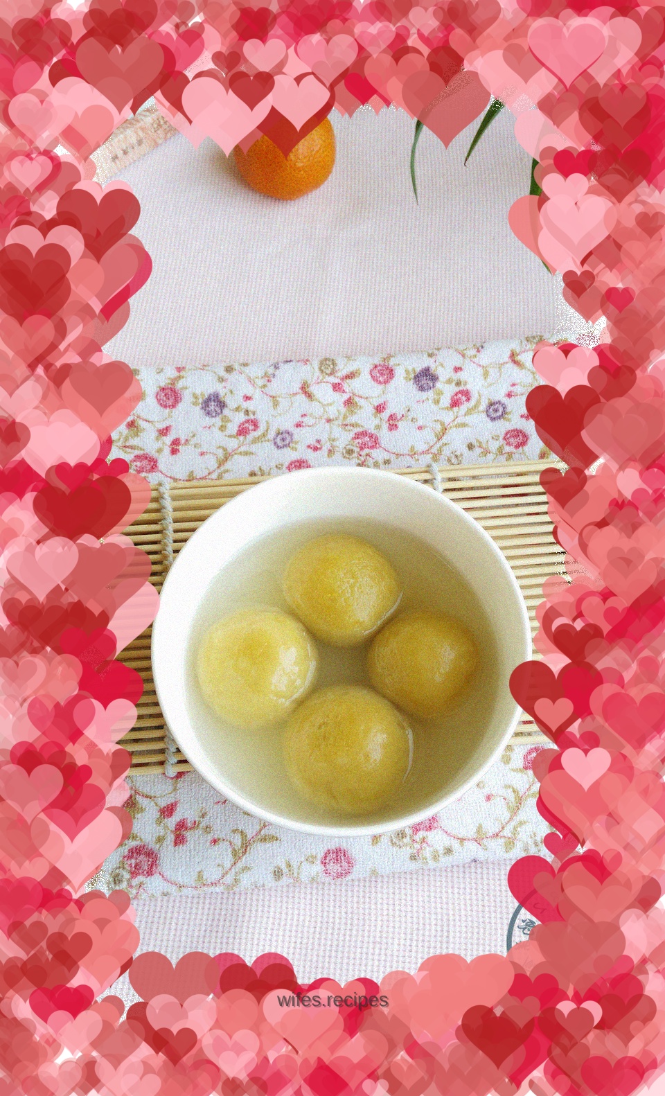 Black sesame and sweet potato dumplings