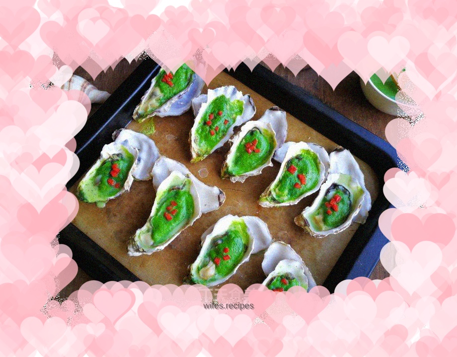 Grilled Oysters with Spinach