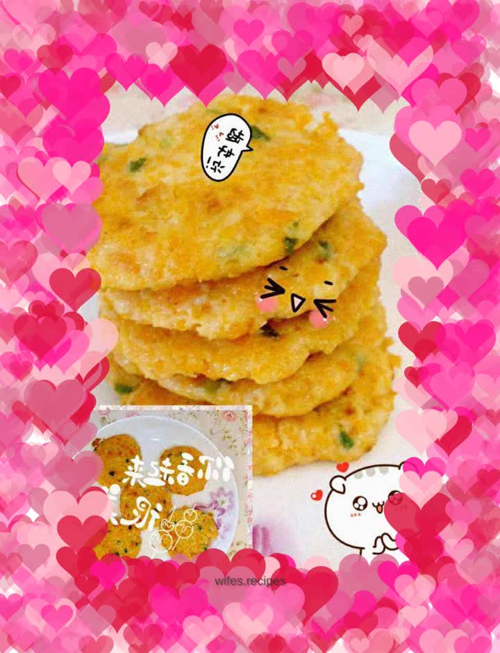 Baby food supplement - Pan-fried vegetable and shrimp cakes