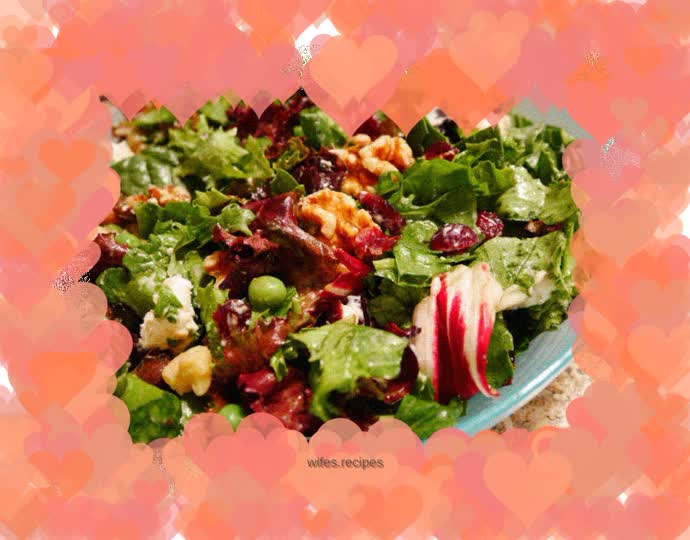 Walnut Cranberry Feta Salad