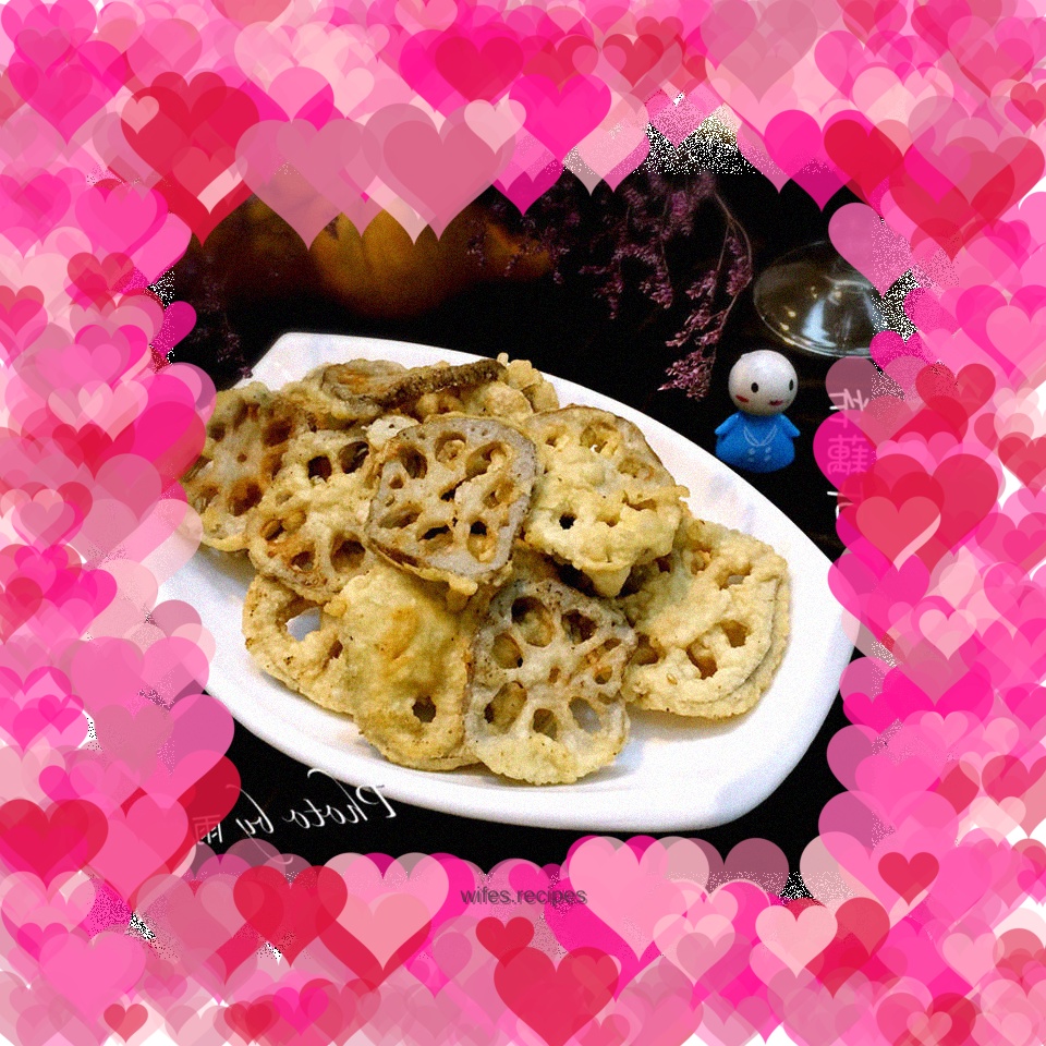 Fried lotus root slices