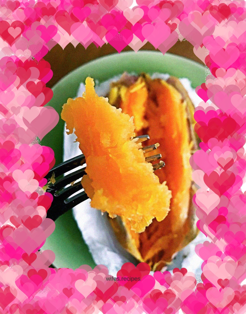 Microwave roasted sweet potatoes