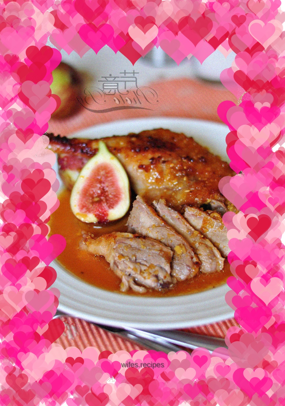Roast duck with honey and figs