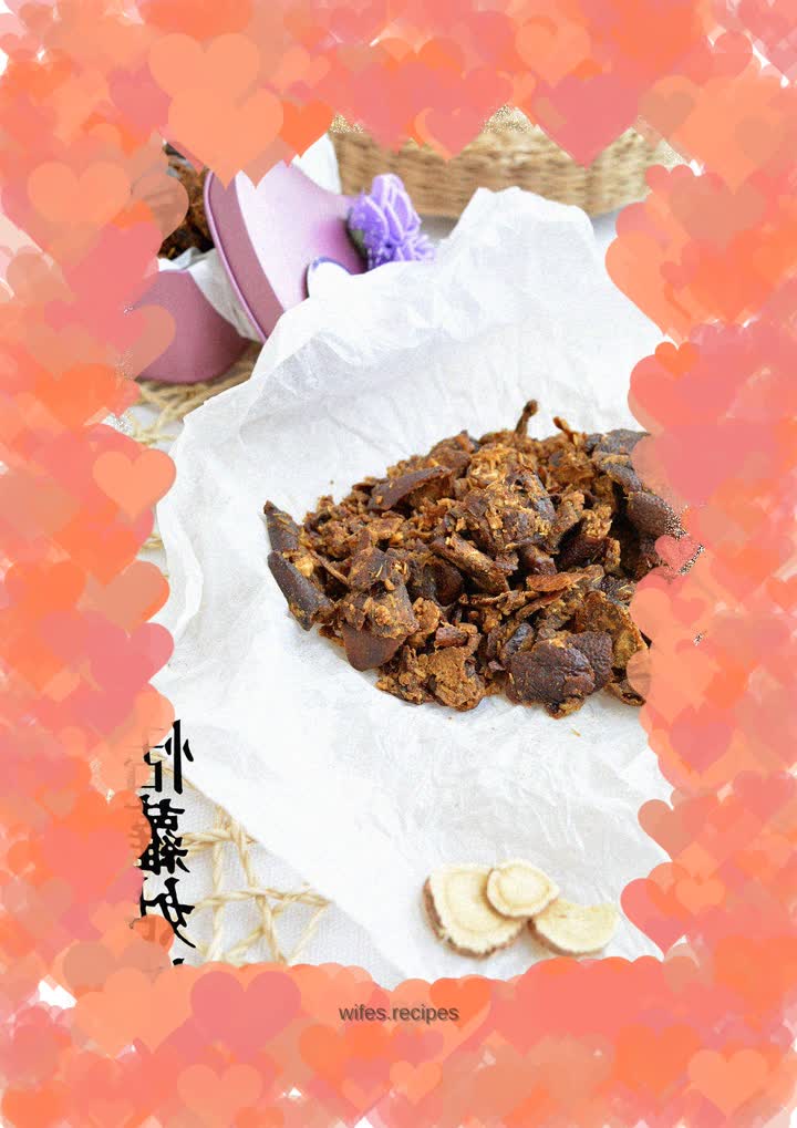 Licorice and dried tangerine peel (cooked fruit)