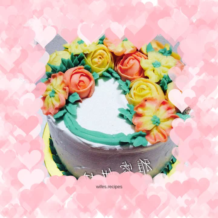 Korean bean paste frosted cake (made with bean paste frost)