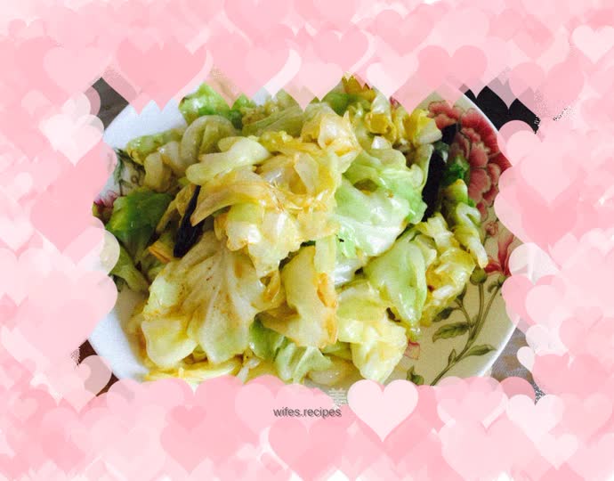 Hand-shredded cabbage