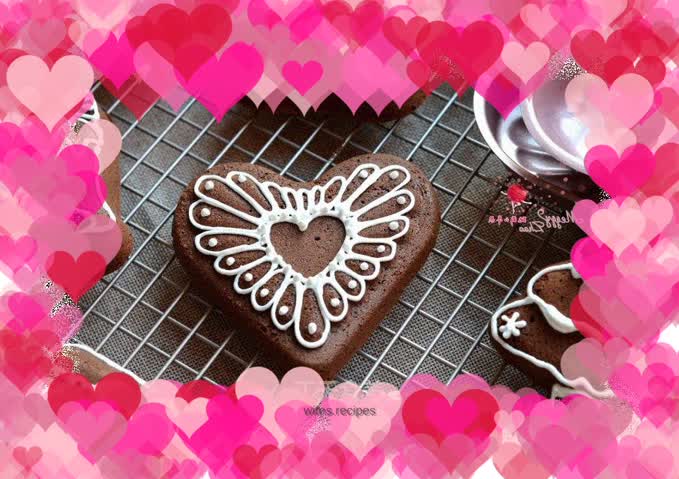 Christmas little cakes with cocoa frosting