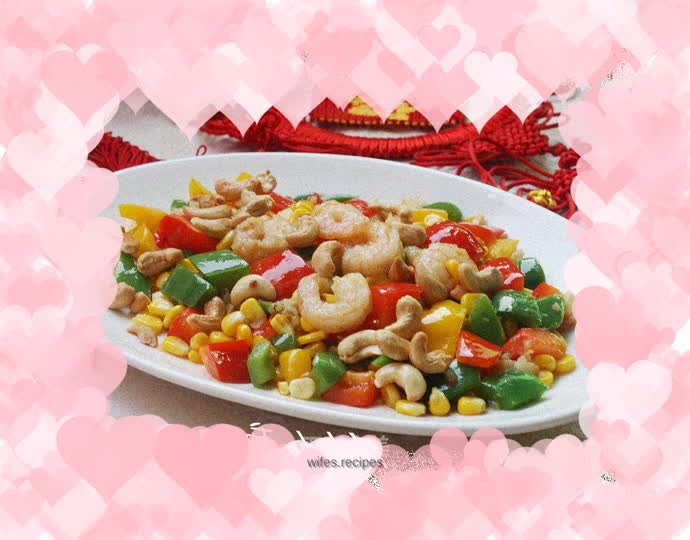 Colorful shrimp and cod pellets