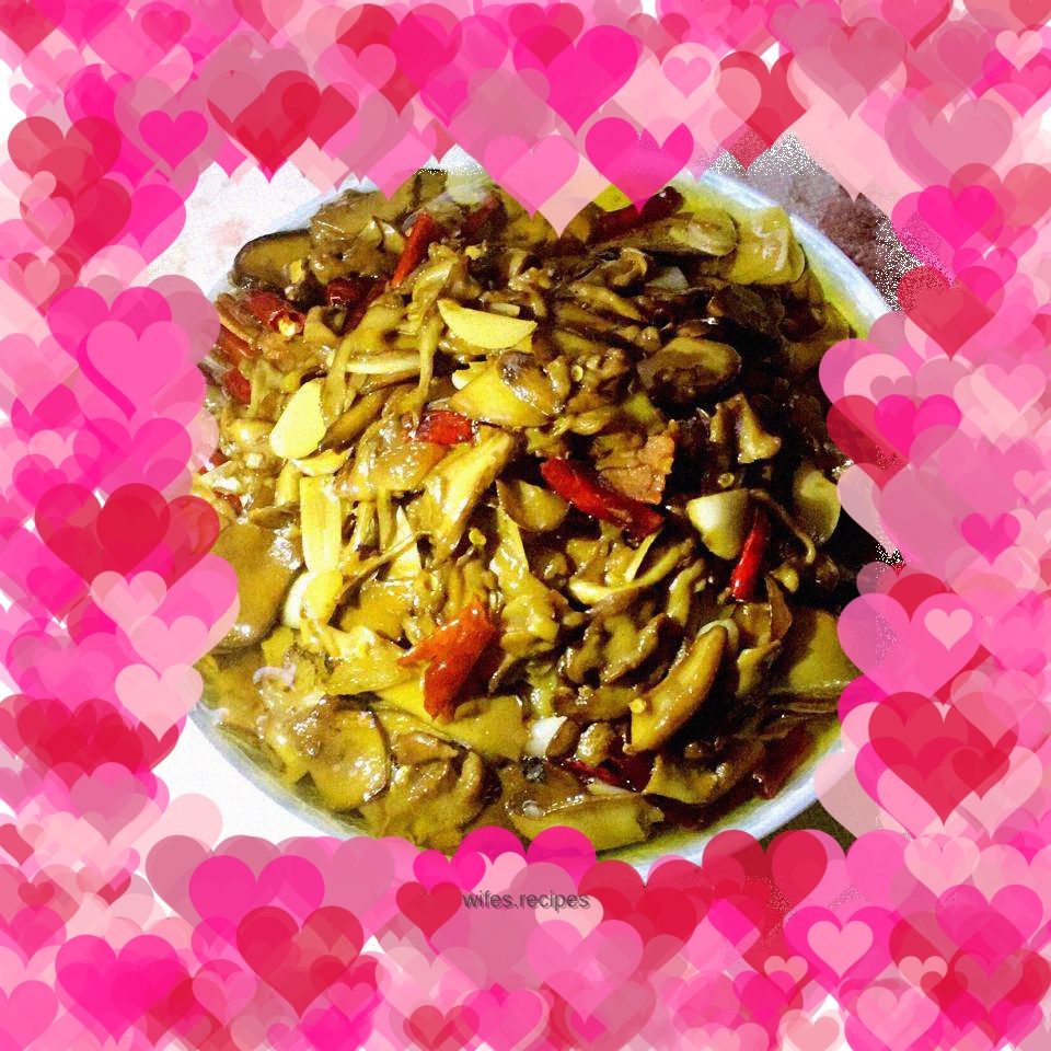 Stir-fried porcini mushrooms