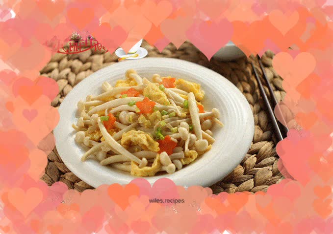 Seafood Mushroom Scrambled Eggs