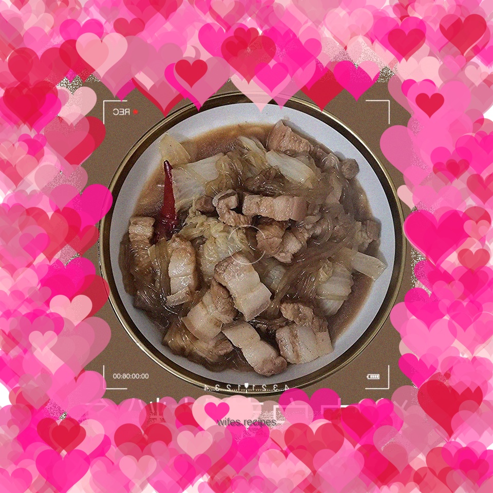 Pork and cabbage stewed vermicelli