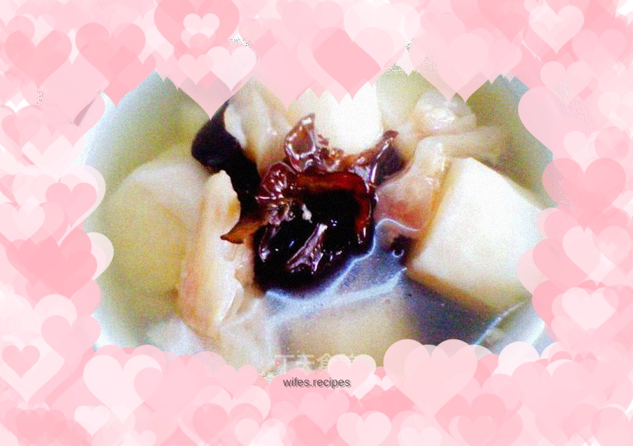 Beef tendon stewed with yam