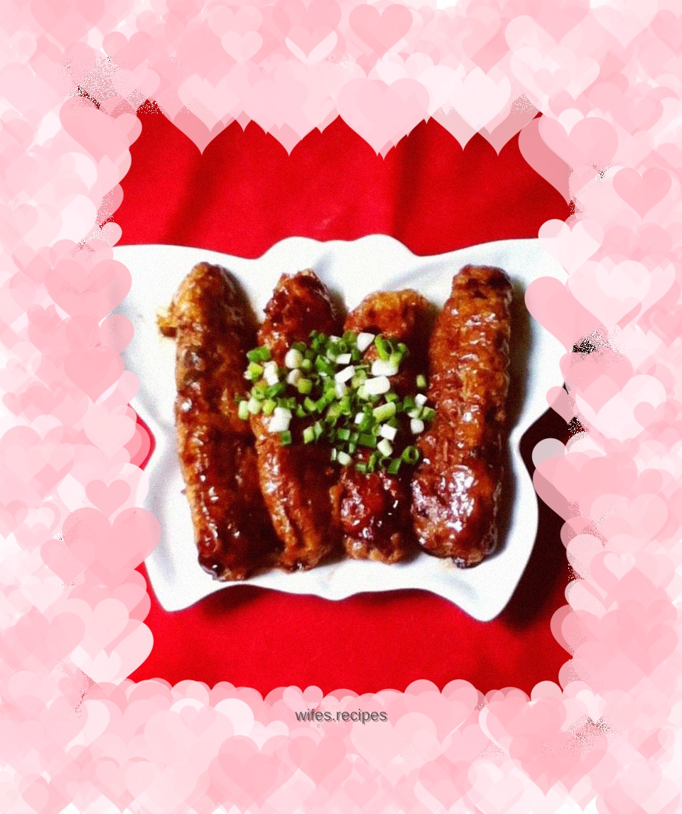 Tofu-coated meat rolls