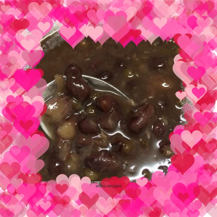 Red and mung bean syrup