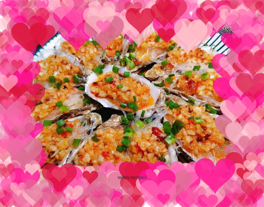 Oysters with garlic vermicelli