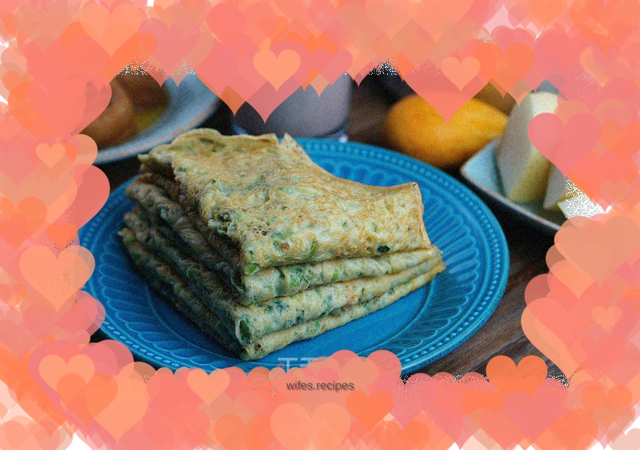 Lettuce leaf egg cake