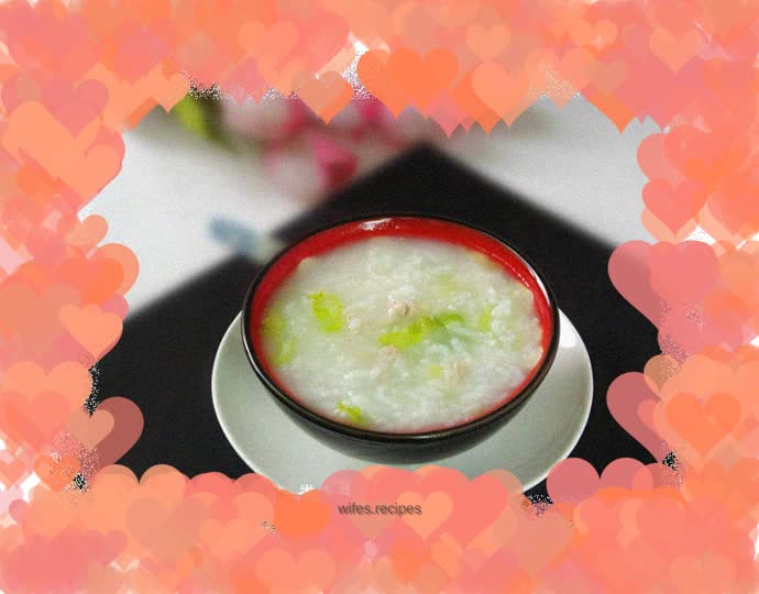 Vegetable Shredded Pork Porridge