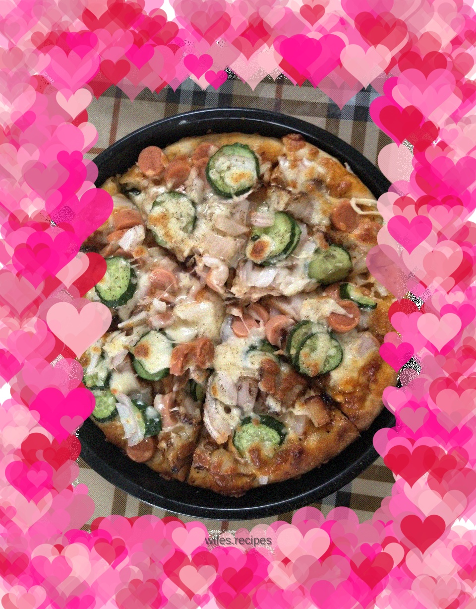BBQ ham pizza