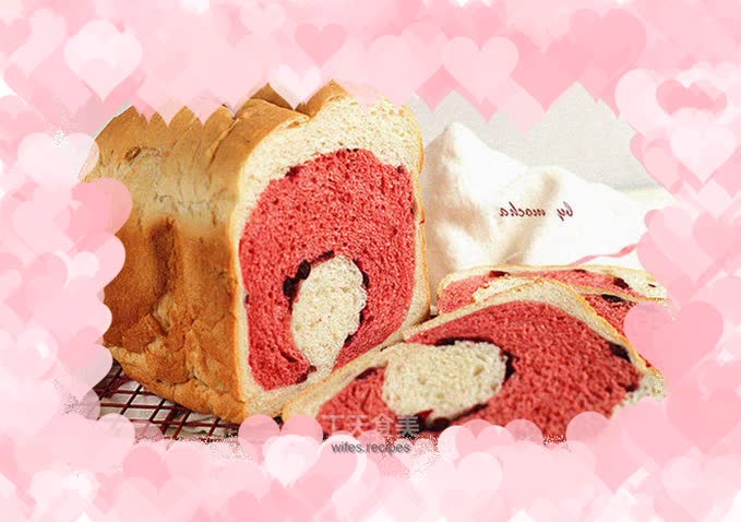 Bread machine version [Red yeast two-color toast]
