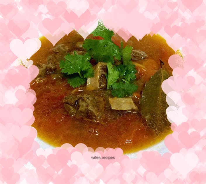 Family favorite--tomato beef brisket soup (a bit like borscht)
