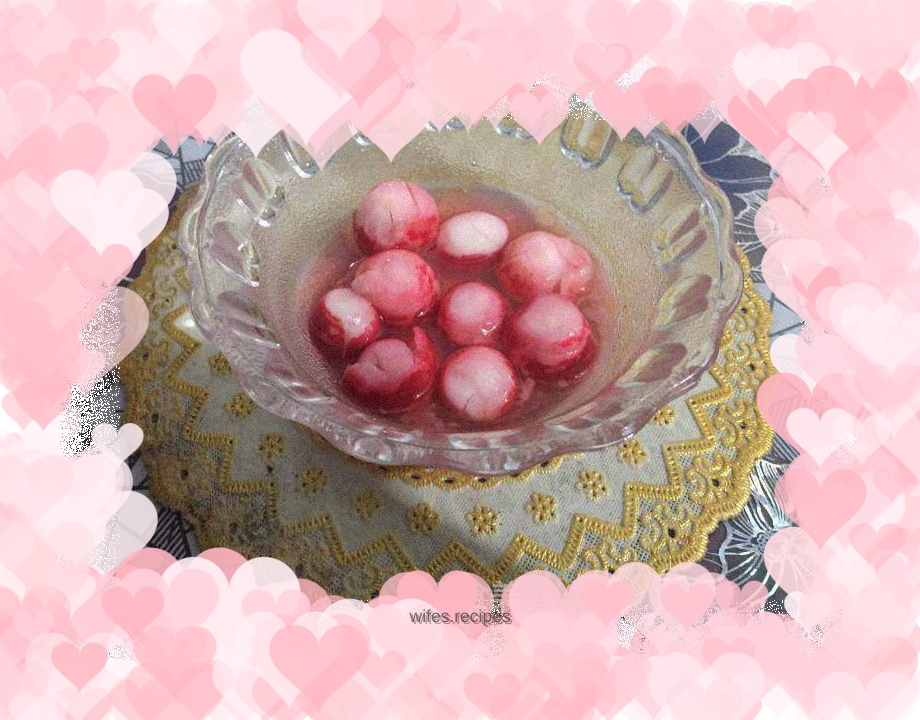 Sweet and sour crispy radish