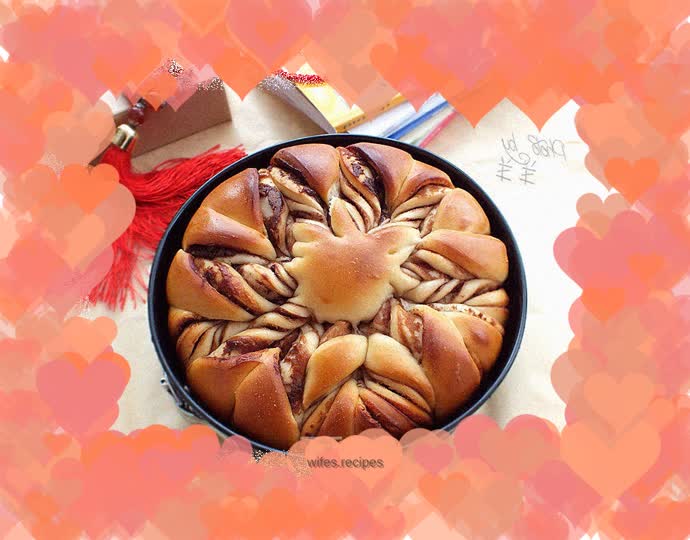 Chocolate flower bread