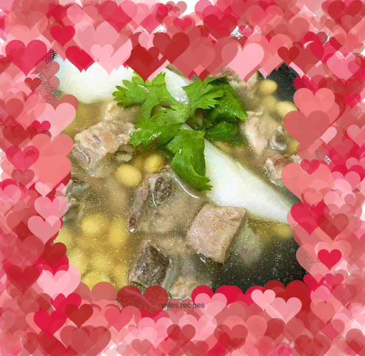 Yam, Soybean and Pork Ribs Soup