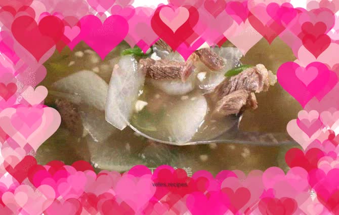 White radish beef soup