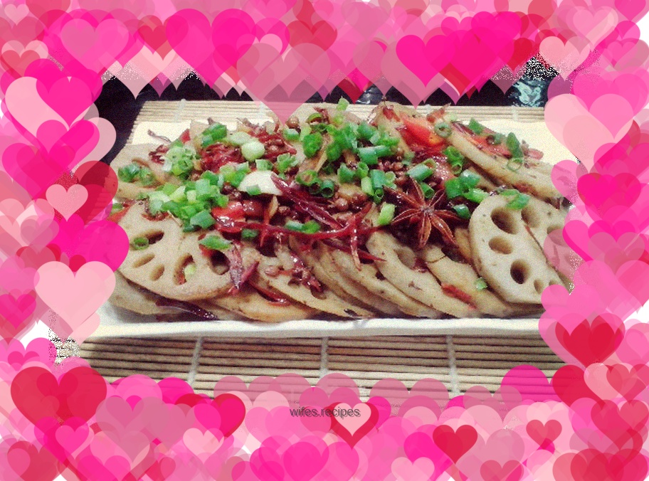 Sweet and sour spicy lotus root slices