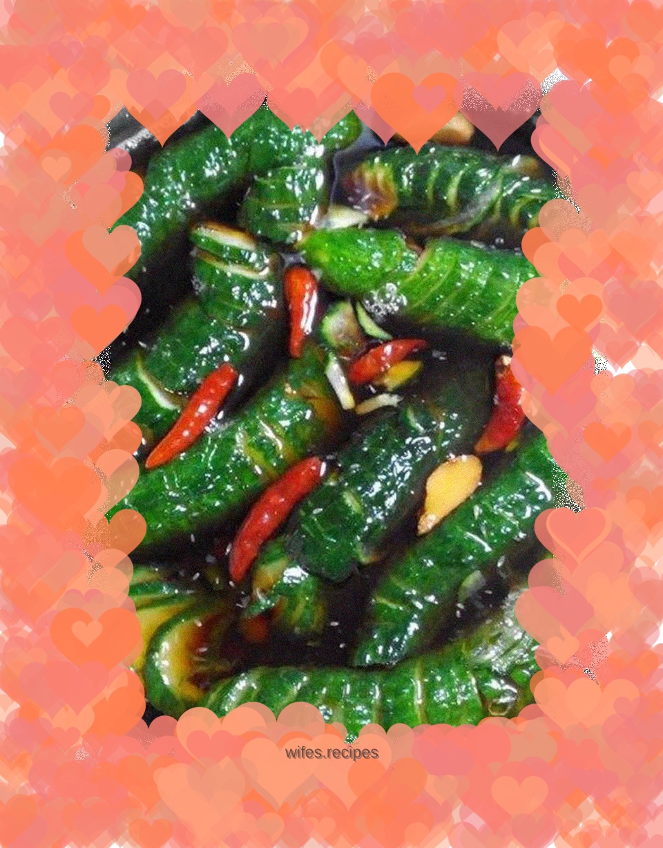 Sweet and sour coir-coated cucumber
