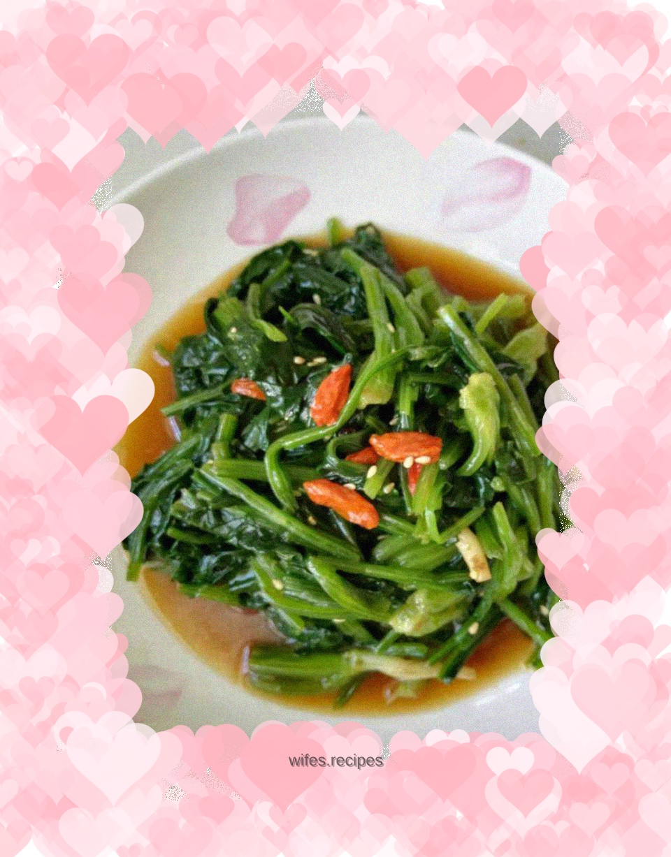 Homemade cold spinach