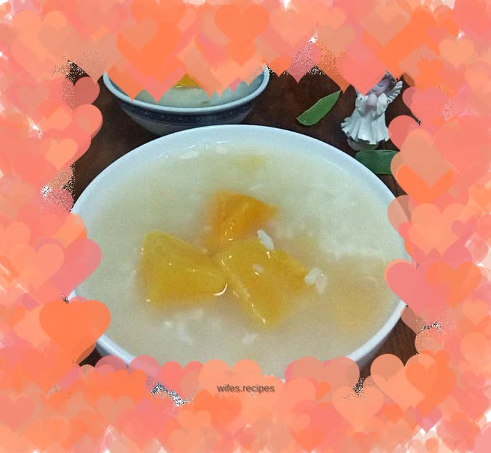 Glutinous rice and sweet potato porridge