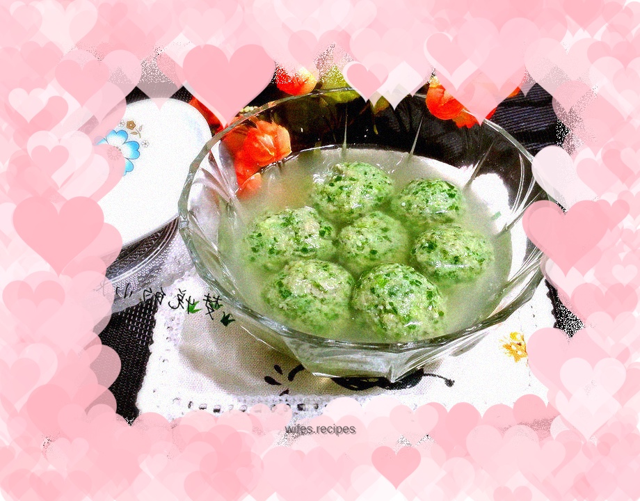 Shepherd's purse meatball soup